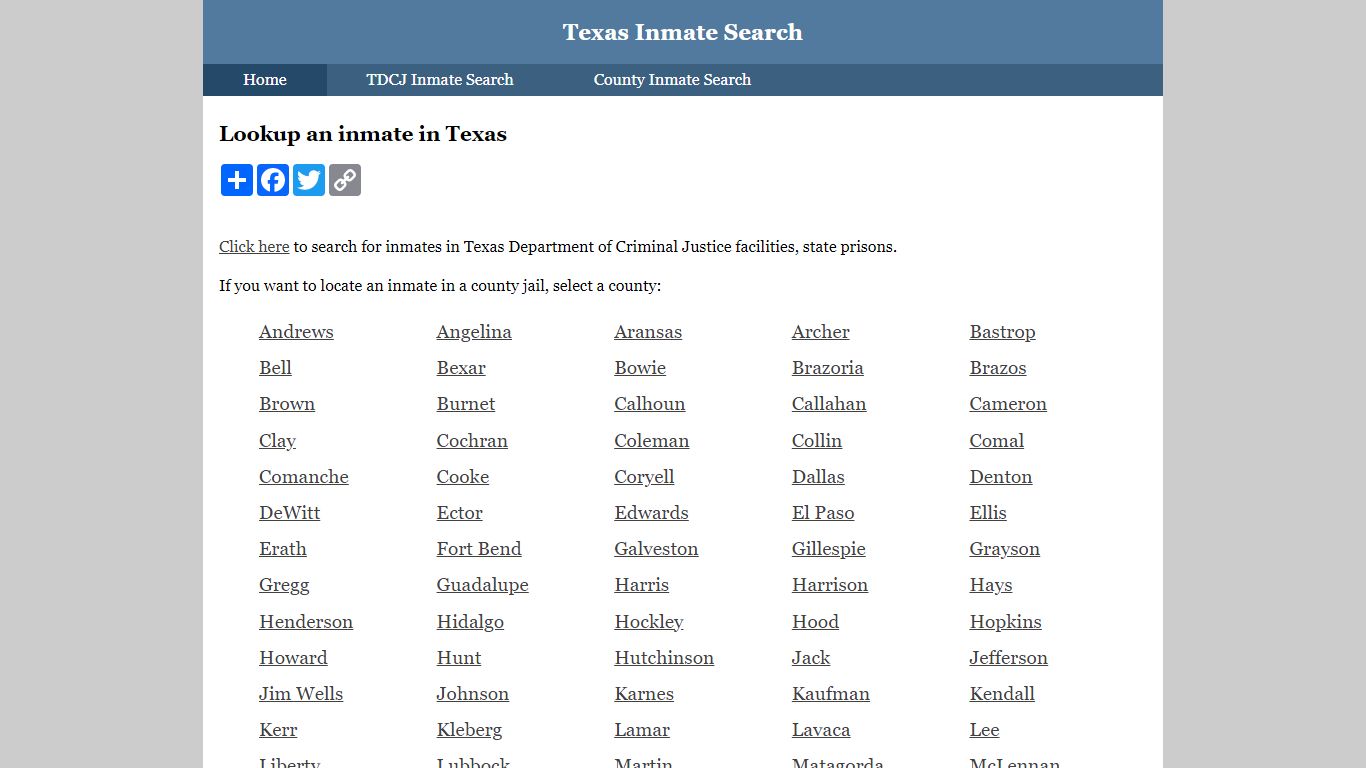 Panola County Inmate Search
